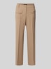 Cambio Stoffen broek met persplooien, model 'FARAH' Camel