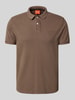 Superdry Regular Fit Poloshirt mit Label-Stitching Mittelbraun