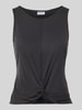 PIECES Regular Fit Top aus Viskose-Mix Modell 'ANORA' Black