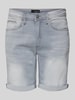 Blend Regular Fit Jeansshorts im 5-Pocket-Design Hellgrau