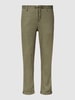 MOS MOSH Regular Fit Stoffhose mit Tunnelzug Modell 'Moss Green' Khaki