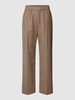Weekend Max Mara Spodnie materiałowe z mieszanki żywej wełny model ‘CAMBRA’ Koniakowy melanż