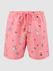 Björn Borg Badehose mit Allover-Muster  Pink
