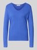 Christian Berg Woman Strickpullover aus Viskose-Mix mit V-Ausschnitt Royal Melange