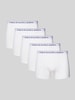 Polo Ralph Lauren Underwear Trunks mit elastischem Label-Bund im 5er-Pack Weiss