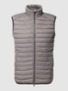 Cinque Gilet met opstaande kraag, model 'CiFold' Lichtgrijs