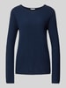 Tom Tailor Regular fit gebreide pullover van ademende katoenmix Donkerblauw