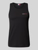 Tommy Jeans Slim Fit Tank Top aus reiner Baumwolle Black