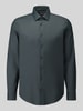Jake*s Slim Fit Businesshemd mit Kentkragen Dunkelgruen