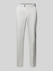 Hiltl Slim fit broek met persplooien, model 'Porter' Lichtgrijs