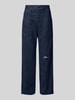 MAC Baggy Straight Fit Jeans im Used-Look Blau