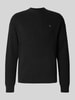 Calvin Klein Jeans Oversized Strickpullover mit gerippten Abschlüssen Black