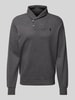 Polo Ralph Lauren Longsleeve mit Logo-Stitching Modell 'SHAW' Anthrazit Melange