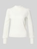 Zero Strickpullover aus Viskose-Mix mit Ballonärmeln Weiss