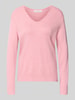 Christian Berg Woman Strickpullover aus Viskose-Mix mit V-Ausschnitt Altrosa Melange