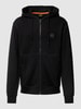 BOSS Orange Sweatjacke mit Label-Patch Modell 'TALKY' Schwarz