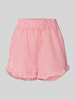 A-view Relaxed fit korte broek met structuurmotief, model 'Sonja' Rood