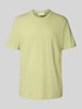 Calvin Klein Jeans T-shirt met geribde ronde hals Mintgroen