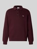 Lacoste Bluza o kroju regular fit z czystej bawełny Bordowy