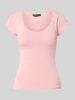 Gina Tricot t-shirt z wbudowanym biustonoszem Brudnoróżowy