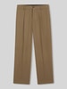 HUGO Relaxed Fit Anzughose mit Bundfalten Beige