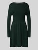 Only Licht uitlopende gebreide jurk van viscosemix, model 'ALMA' Donkergroen
