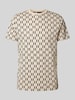 Karl Lagerfeld T-Shirt mit Allover-Label-Print Sand