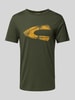 camel active T-Shirt mit geripptem Rundhalsausschnitt Oliv