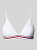 TOMMY HILFIGER Bikini-Oberteil mit verstellbaren  Spaghettiträgern Weiss