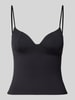 Gina Tricot Top o kroju slim fit z efektem modelowania Czarny
