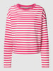 Marc O'Polo Denim Sweatshirt met streepmotief Fuchsia