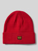 G-Star Raw Beanie mit Label-Patch Modell 'Effo' Rot