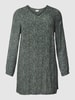 KAFFE Curve PLUS SIZE blouse met all-over motief, model 'Cherana' Rietgroen