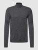 Christian Berg Men Kaschmirpullover mit Rollkragen Anthrazit meliert