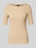 Lauren Ralph Lauren T-shirt met 1/2-mouwen, model 'JUDY' Camel