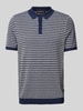 Michael Kors Regular Fit Poloshirt mit Strukturmuster Modell 'TUCK STRIPE' Marine