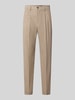 Lindbergh Straight Fit Stoffhose mit Baumwoll-Anteil Sand