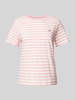 Gant T-Shirt mit Label-Stitching Pink