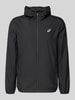 ASICS Windbreaker mit Logo-Print und Kapuze Black