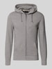 Superdry bluza rozpinana o kroju regular fit z mieszanki bawełny z detalem z logo Ciemnoszary melanż