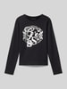 Guess Longsleeve mit Label-Print Black