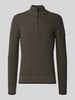 PME Legend Gebreide pullover met ribboorden Leem