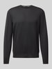 BOSS Gebreide pullover van scheerwol, model 'Botto' Zwart