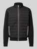 bugatti Sweatjacke mit Kontraststreifen Black