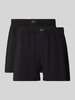 Bread & Boxers Boxershorts mit elastischem Bund im 2er-Pack Black