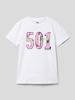 Levi’s® Kids T-shirt met labelprint, model '501' Wit