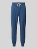 BOSS Relaxed Fit Sweatpants mit Label-Stitching Modell 'Mix&Match' Jeansblau