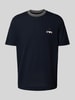 Emporio Armani T-Shirt mit Label-Stitching und Rundhalsausschnitt Marine
