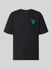 REVIEW x ANSON´S t-shirt o kroju regular fit z czystej bawełny Czarny