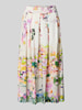ROBE LÉGÈRE Ausgestellter Midi-Rock aus Baumwoll-Mix Offwhite